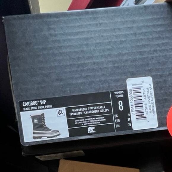 Sorel Caribou WP Women Snow Boot Black and White - Picture 4 of 4